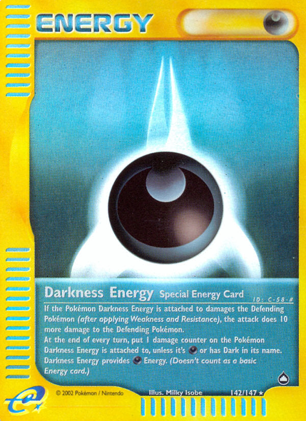 E-Series Aquapolis Darkness Energy #142/147 reverse holo